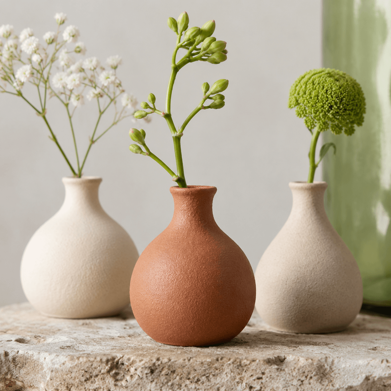 Ceramic Bud Vase Trio view 3