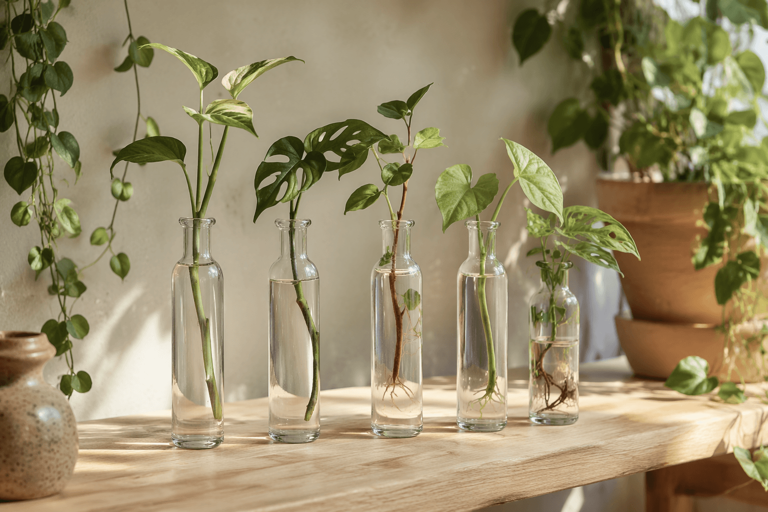 Glass Propagation Vases (Set of 5) view 2