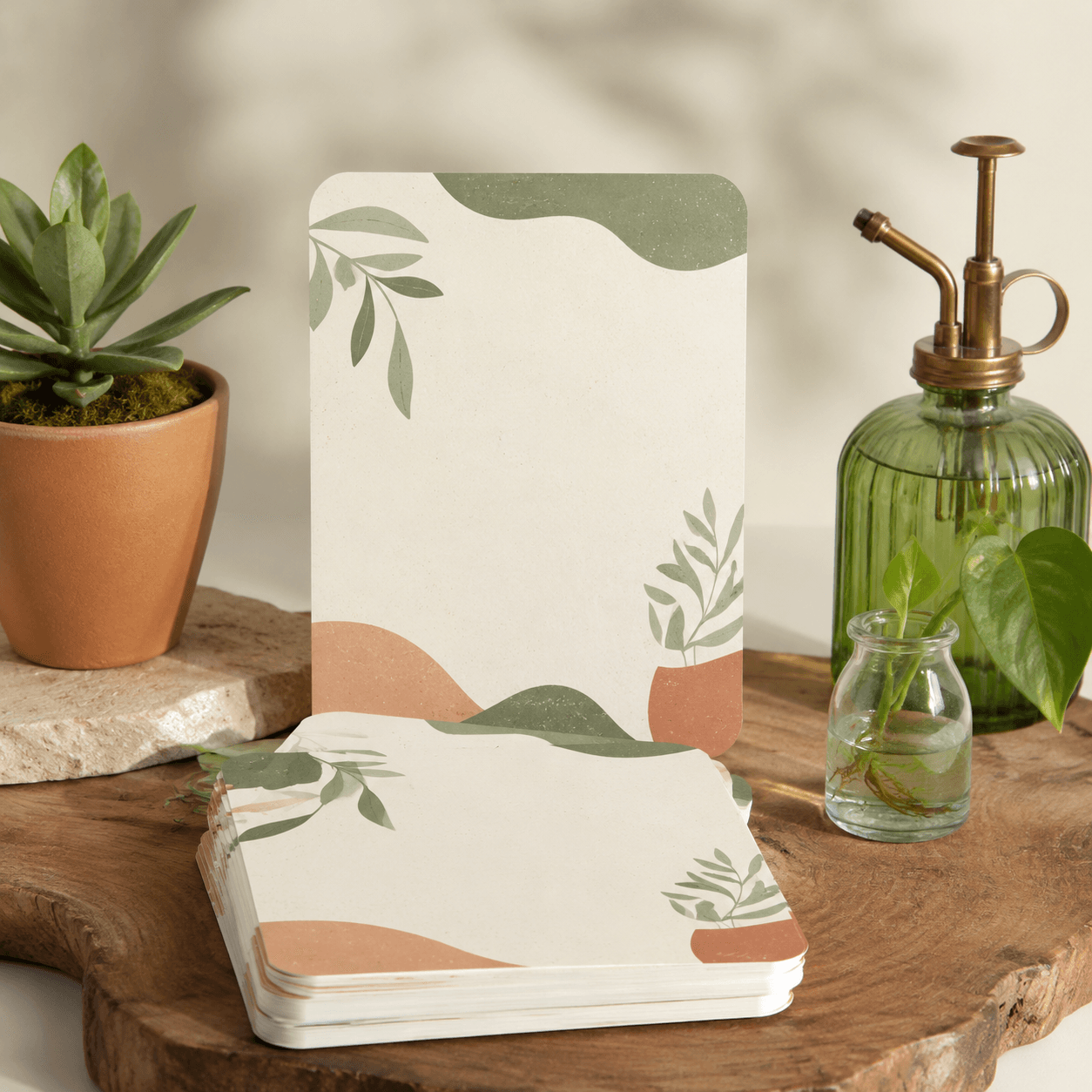 Watering Reminder Cards — A small deck of printed cards to log water changes.